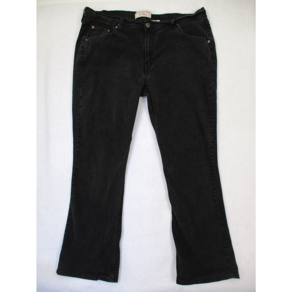 Levis Strauss Signature Bootcut Jeans Misses 18 S Short Black Fits 36x29 18P - Picture 1 of 16